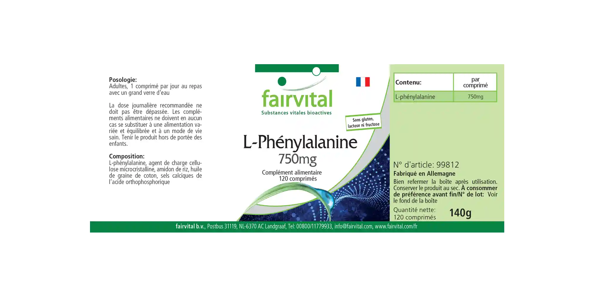 L-fenilalanina 750mg - 120 Compresse