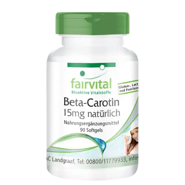 Bêta-carotène 15mg naturel - 90 softgels