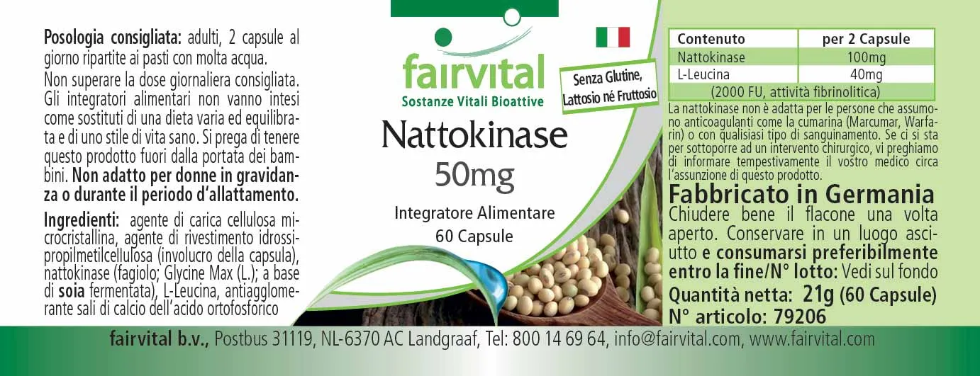 Nattokinase 50mg - 60 Capsules