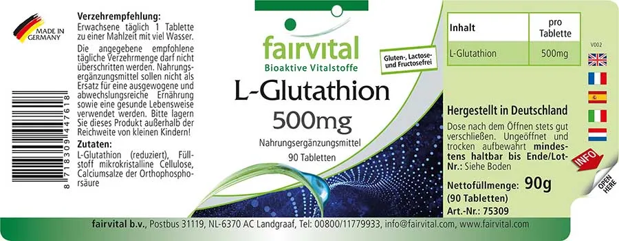 L-Glutatione 500mg- 90 compresse