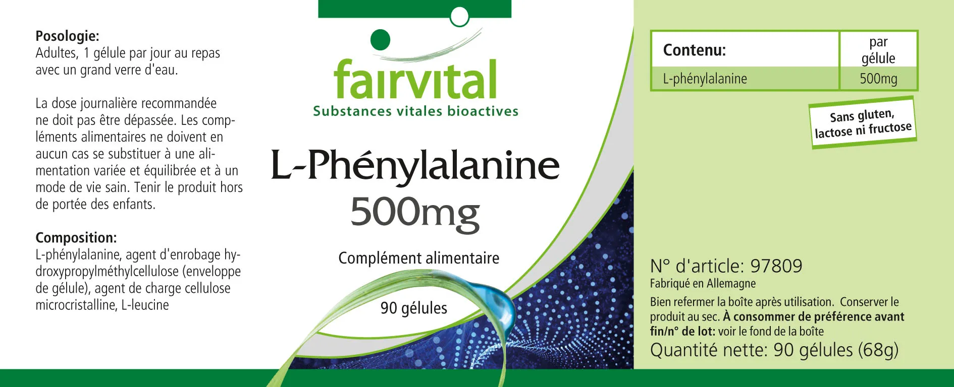 L-fenilalanina 500mg – 90 Capsule