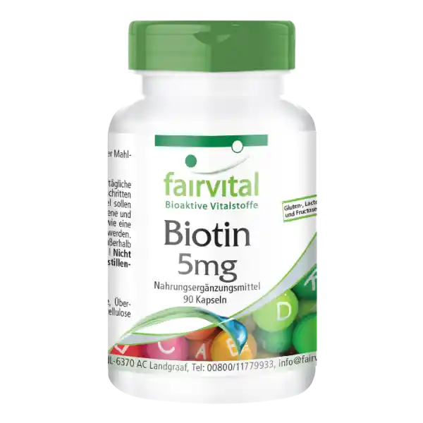 Biotin 5mg - 90 capsules