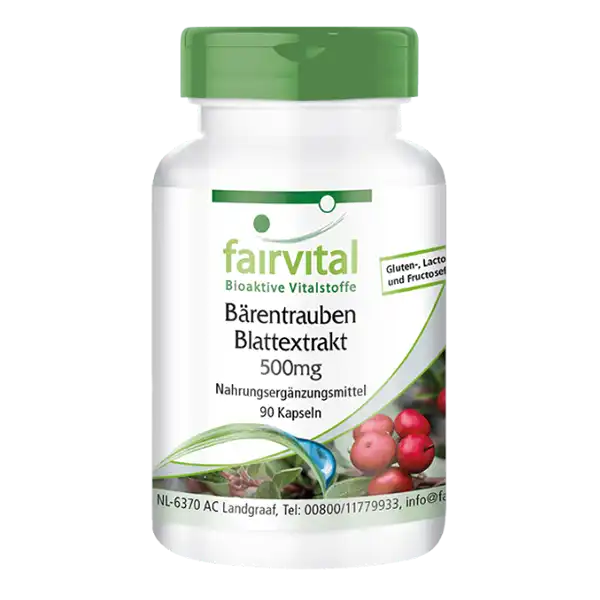 Estratto di foglie di Uva Ursi e mirtillo 500mg - 90 capsule