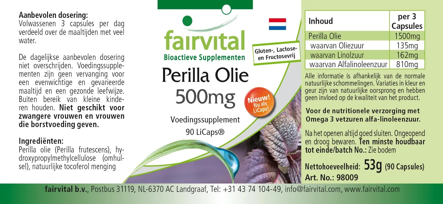 Perilla Oil 500mg - 90 LiCaps®