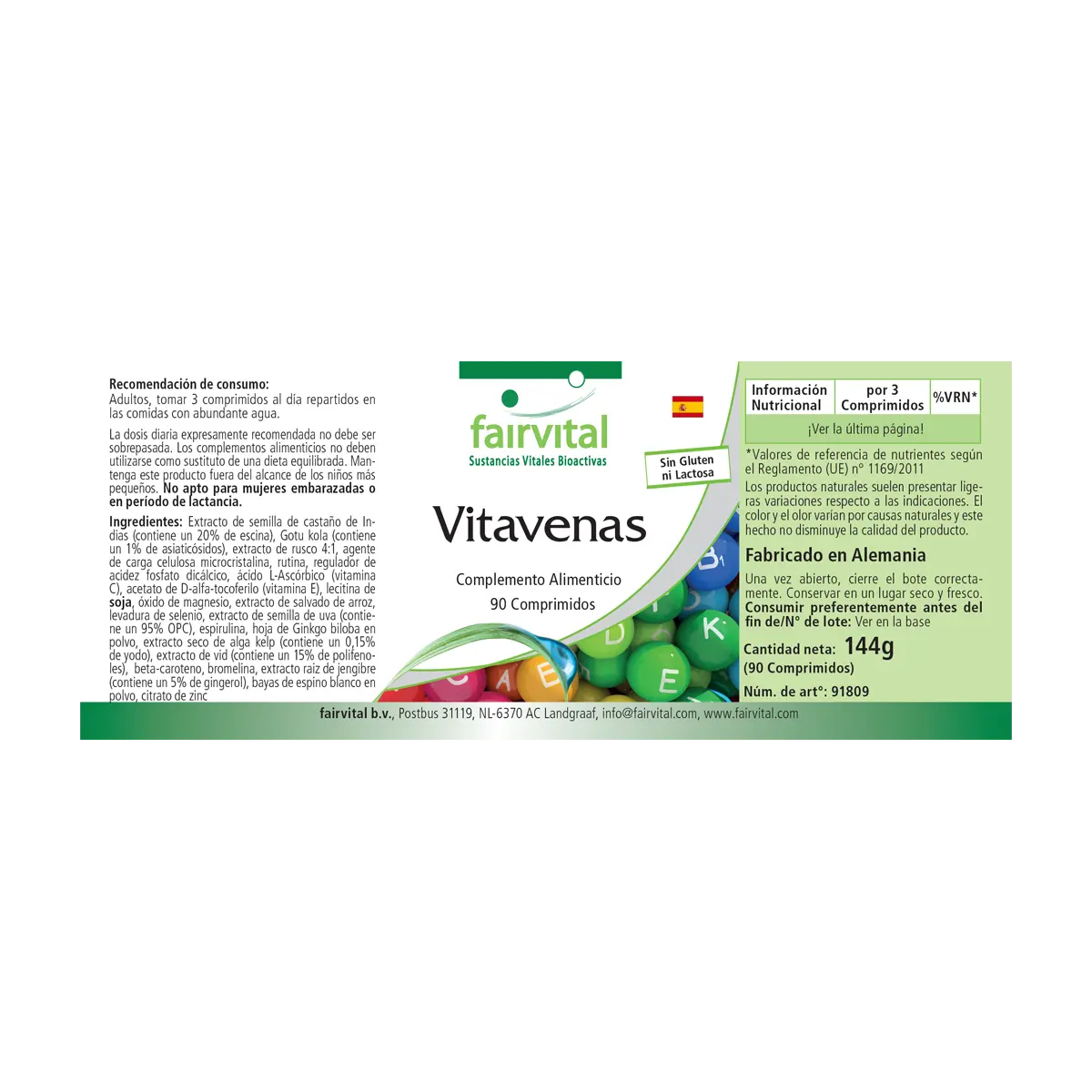 Vitamines pour les  Veines & Plus - 90 comprimés