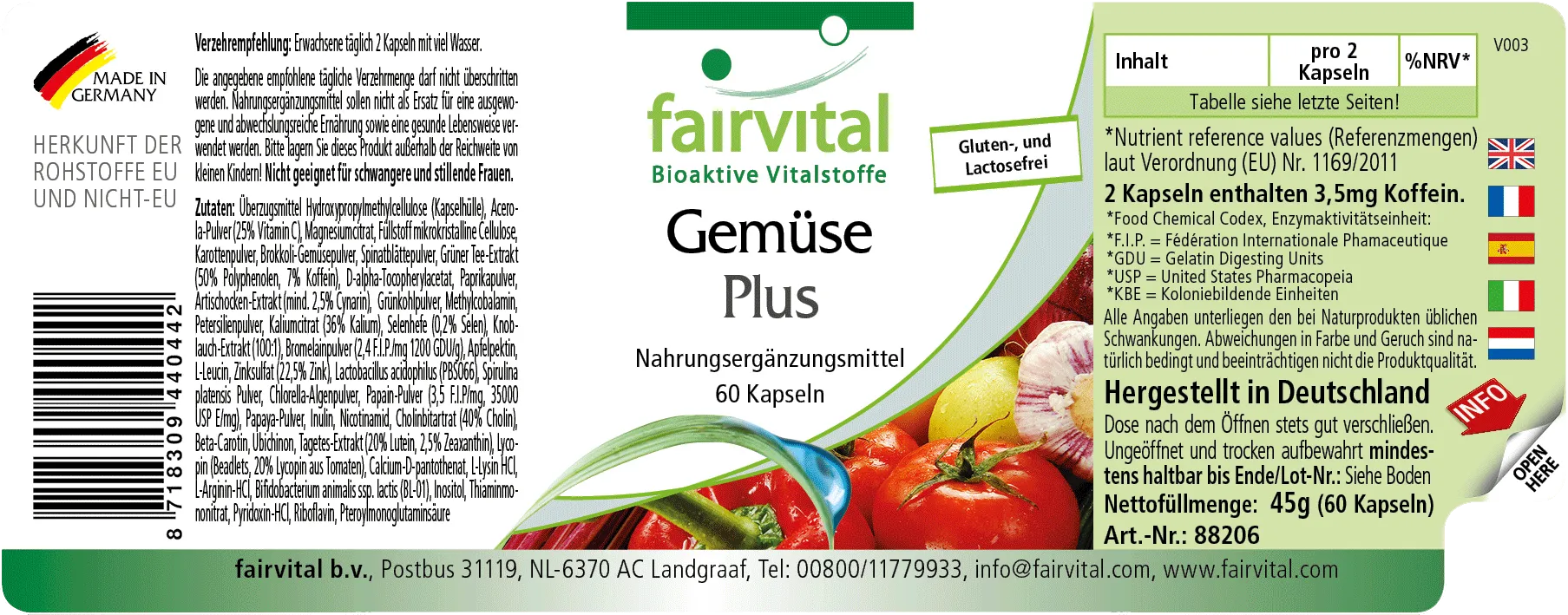 Verduras Plus – 60 Cápsulas