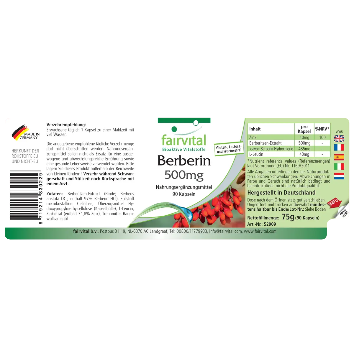 Berberine 500mg 