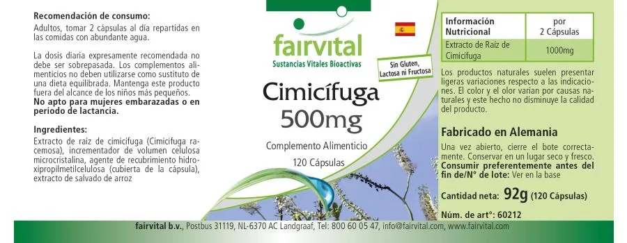 Cimifuga 500mg - 120 gélules