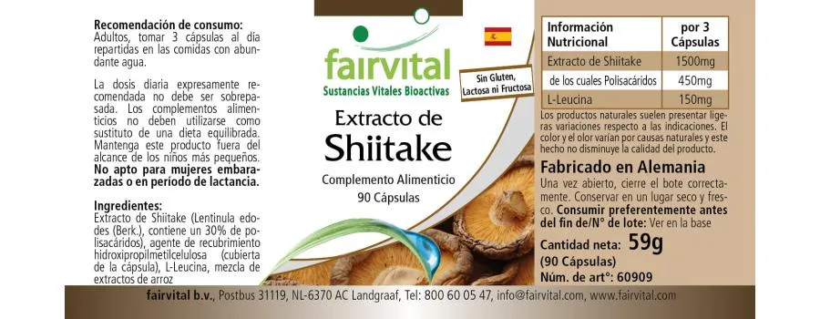 Estratto di Shiitake - 90 capsule