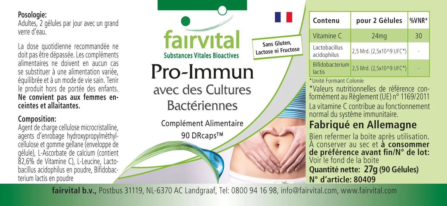 Pro-Immun con cultivos bacterianos  – 90 Drcaps®