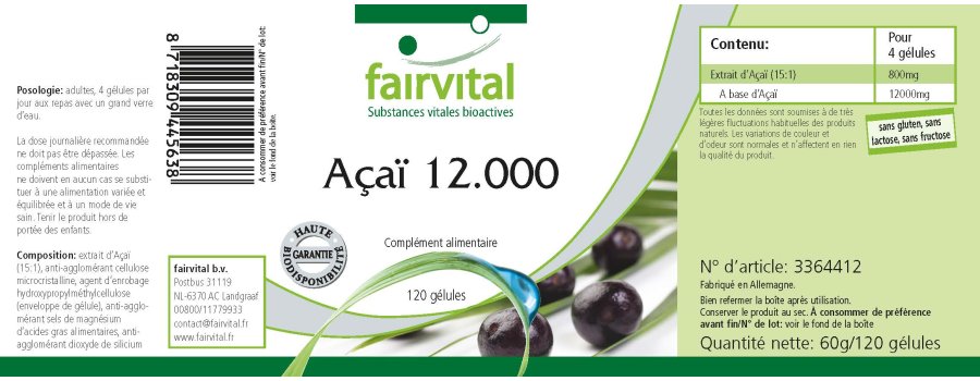 Acai 12.000 - Sale - best before - 11/24