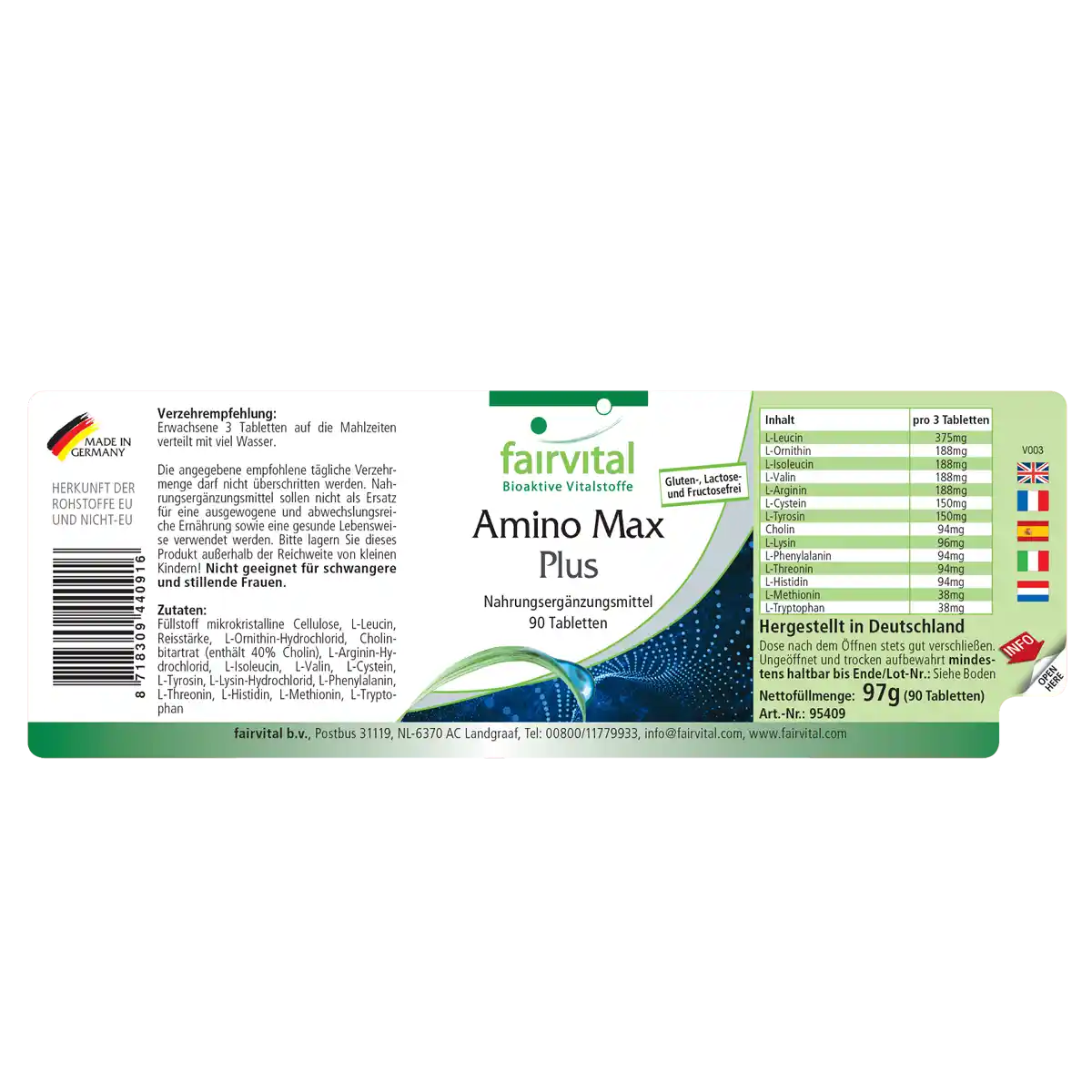 Amino Max Plus - 90 comprimés