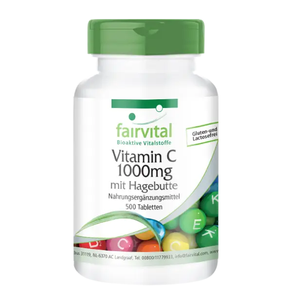 Vitamin C 1000mg mit Hagebutte