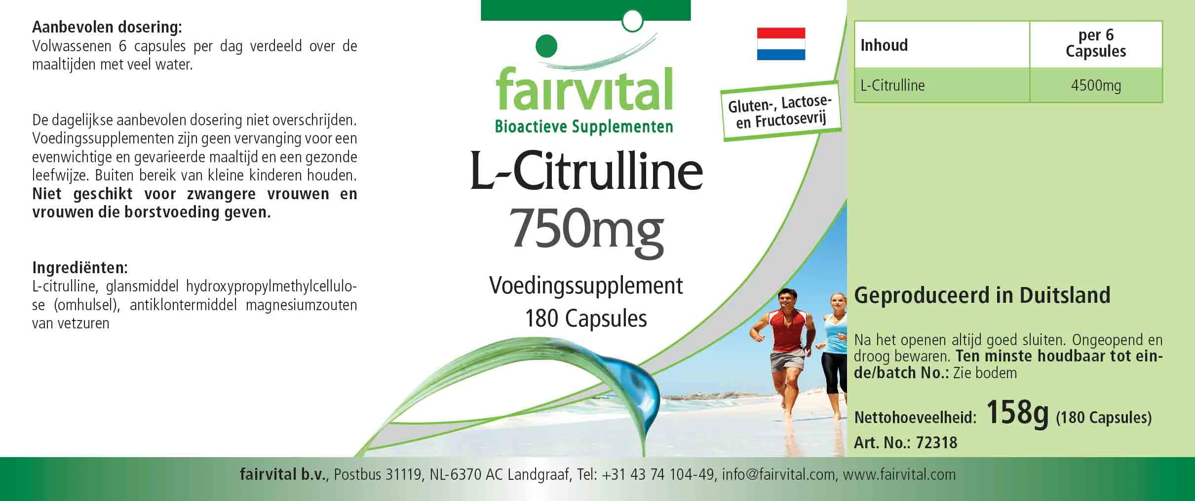 L-citrullina 750mg - 180 capsule