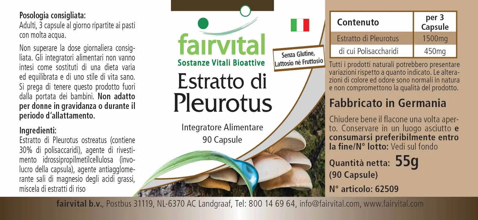 Estratto di Pleurotus - 90 capsule