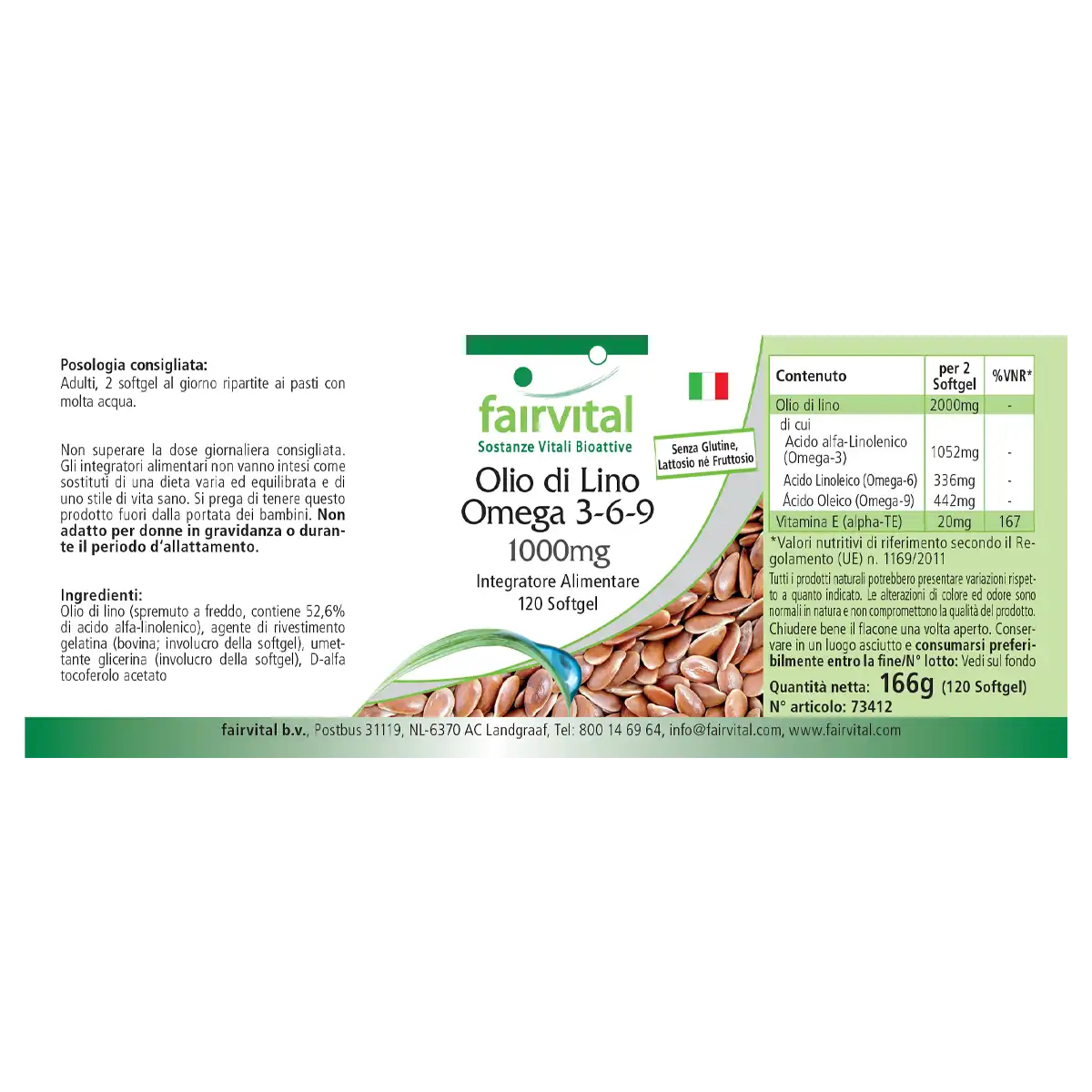 Flax Seed Oil Omega-3-6-9 - 120 Softgels