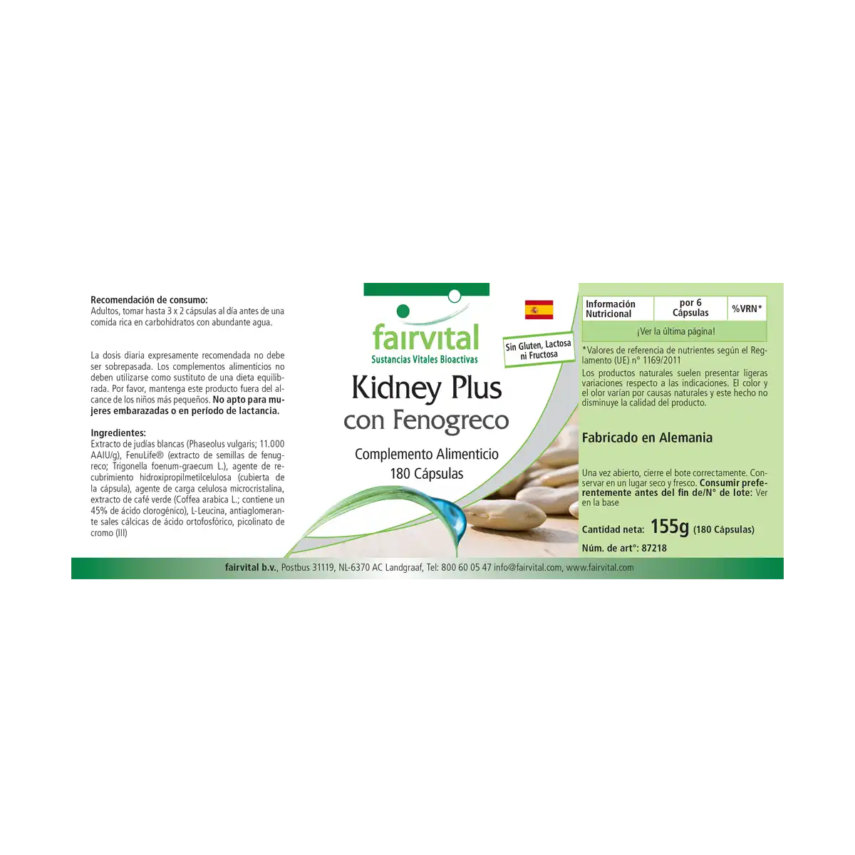 Kidney Plus Carb Blocker - 180 Capsules