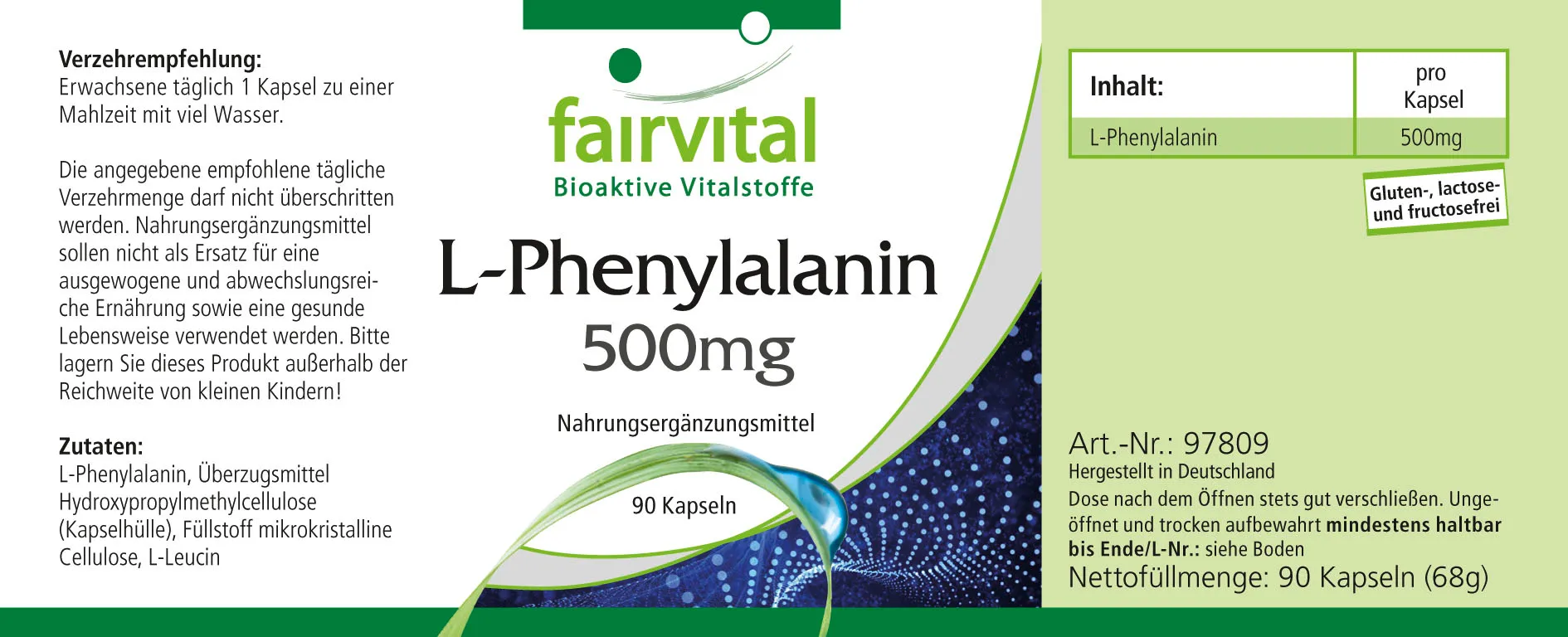 L-fenilalanina 500mg – 90 Capsule