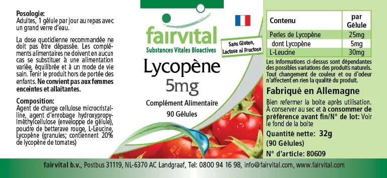 Lycopene 5mg - 90 Capsules