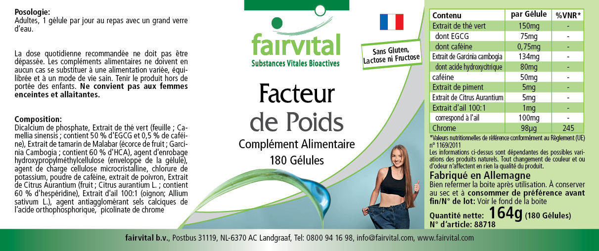 Weight Factor - 180 Capsules