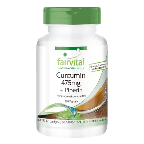 Curcumin 475mg + Piperine - 120 Capsules