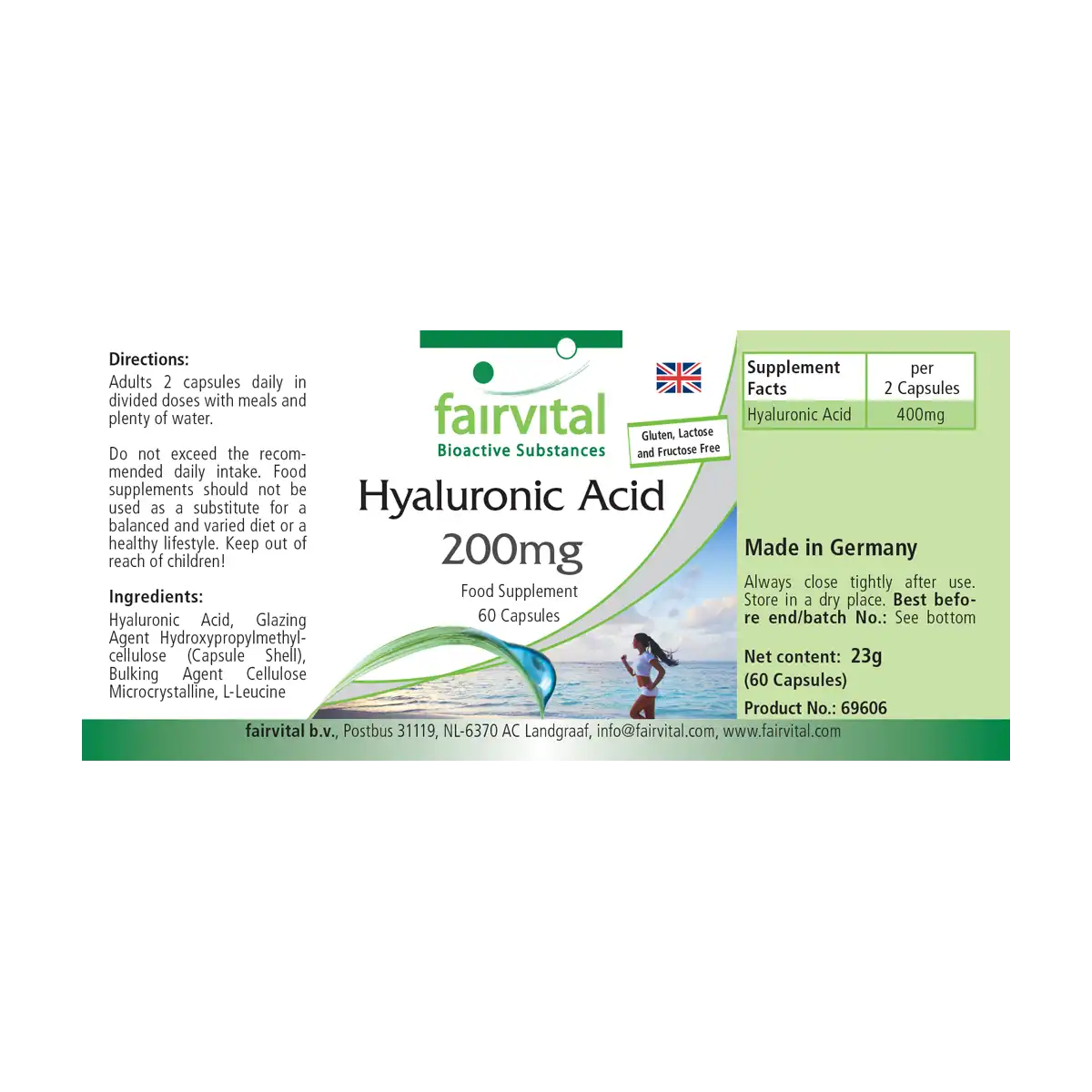 Ácido hialurónico 200mg – 60 cápsulas